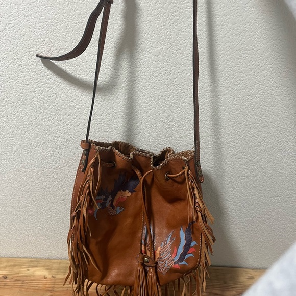 Patricia Nash Tan Genuine Leather Crossbody Bag - Picture 5 of 7